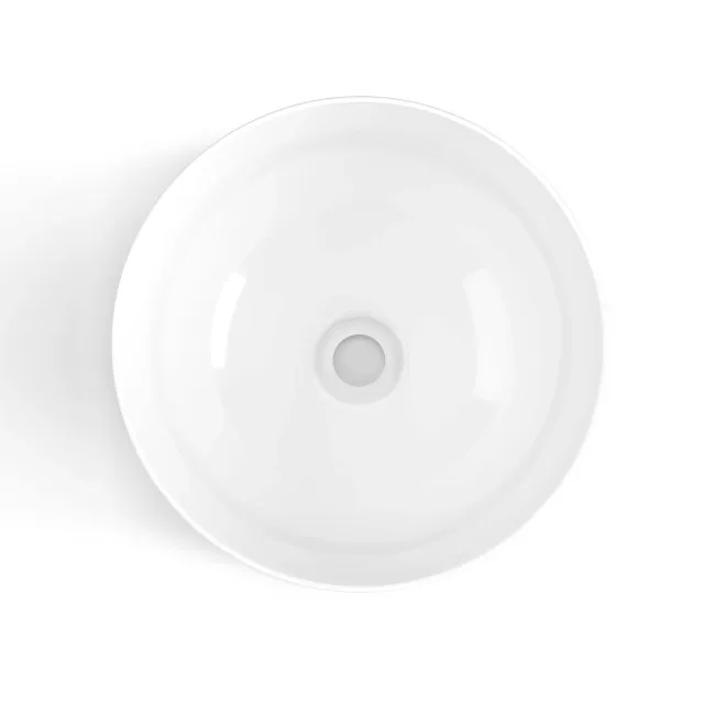 Lucia Chalk White Double Vanity with Marble Top & Round Counter Top Basin 1200mm - Brass Knurled Handles