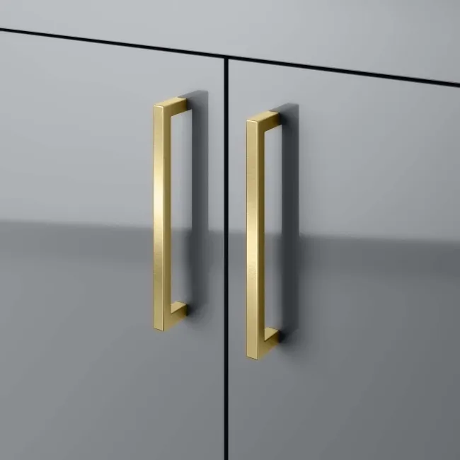 Harper Stone Grey Basin Vanity and Back To Wall Toilet Unit 1200mm (Excludes Toilet) - Brushed Brass Accents - Right Handed