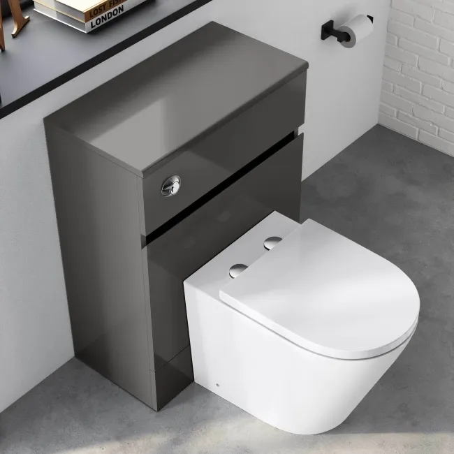 Foster Tungsten Grey Back To Wall Unit and Boston Toilet