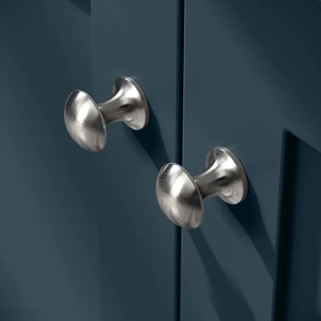 Milos Navy Blue Basin Vanity 500mm - Brushed Handles