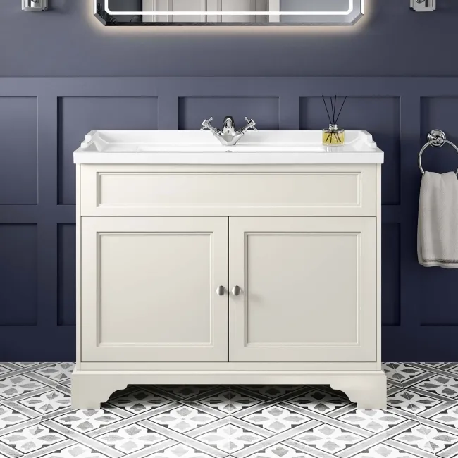 Lucia Chalk White Basin Vanity 1030mm