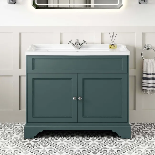 Lucia Midnight Green Basin Vanity 1030mm