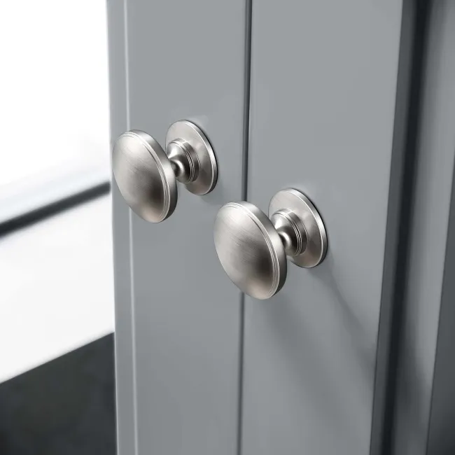 Dove Grey Wall Hung Mirror Cabinet 700x600mm