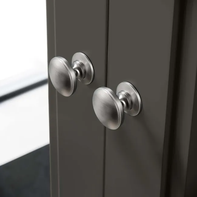 Graphite Grey Wall Hung Mirror Cabinet 700x600mm