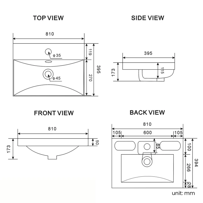 Malta Fluted Country Oak Wall Hung Basin Drawer Vanity 800mm