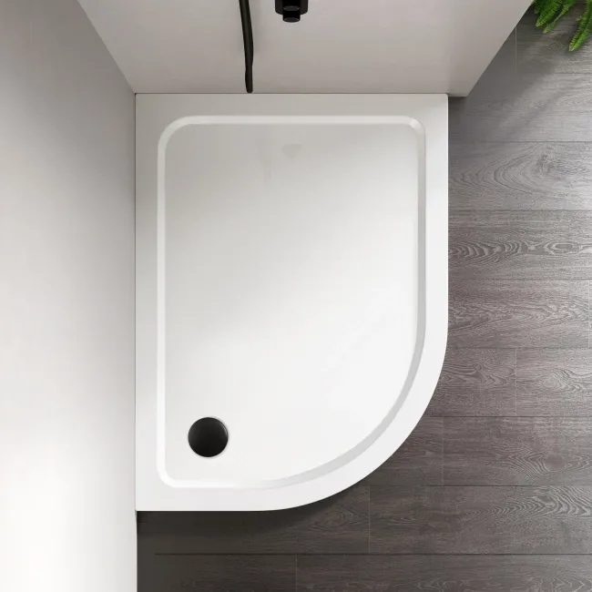 London Offset Quadrant Stone Shower Tray 1200x900mm - Left Handed