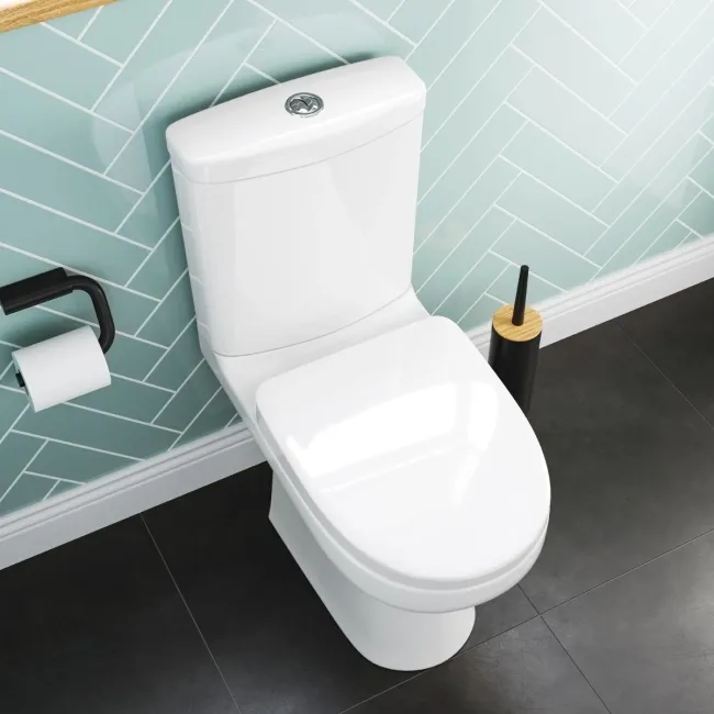 Seattle Rimless Close Coupled Toilet & Pedestal Basin Set
