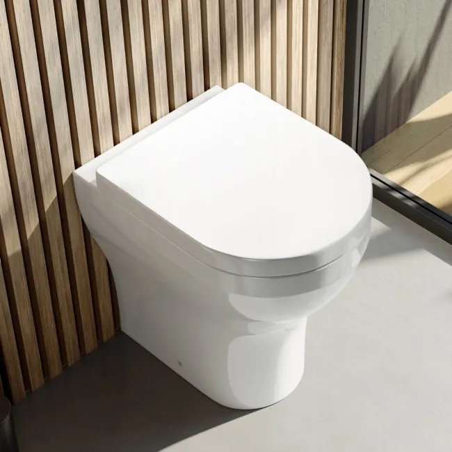 Troy Rimless Comfort Height Back To Wall Toilet With Premium Soft Close Seat