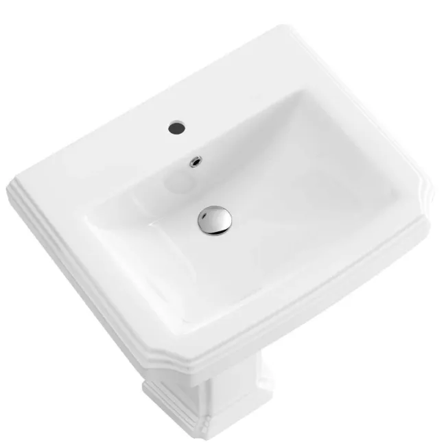 Hudson Traditional Pedestal Basin Single Tap Hole 570mm