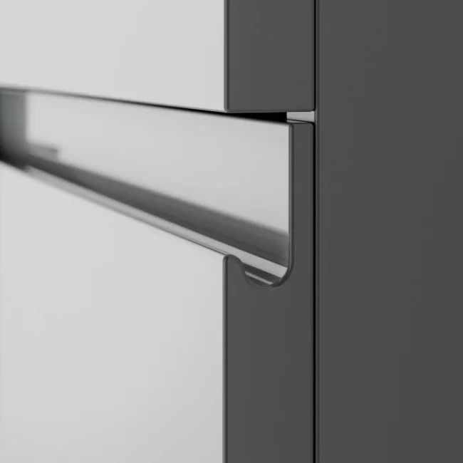 Trent Stone Grey Cloakroom Wall Hung Basin Vanity 400mm