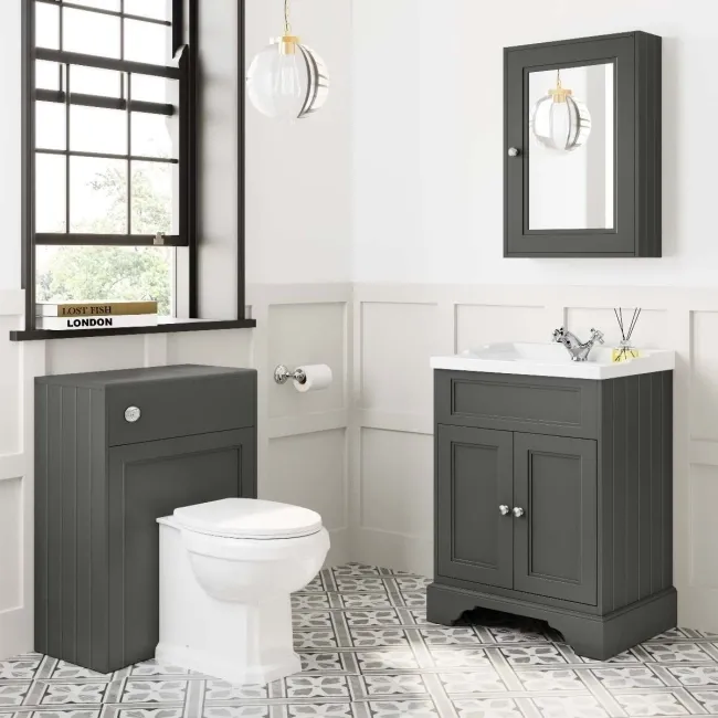 Lucia Graphite Grey Basin Vanity 630mm