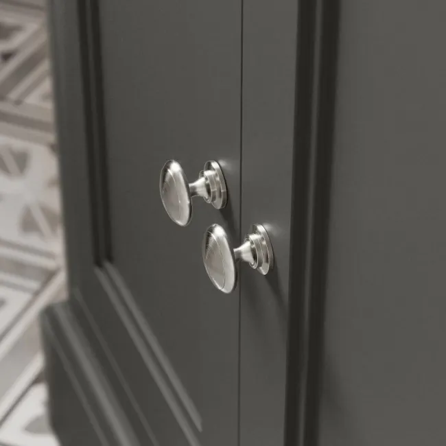 Lucia Graphite Grey Double Vanity with Oak Effect Top & Oval Counter Top Basin 1200mm