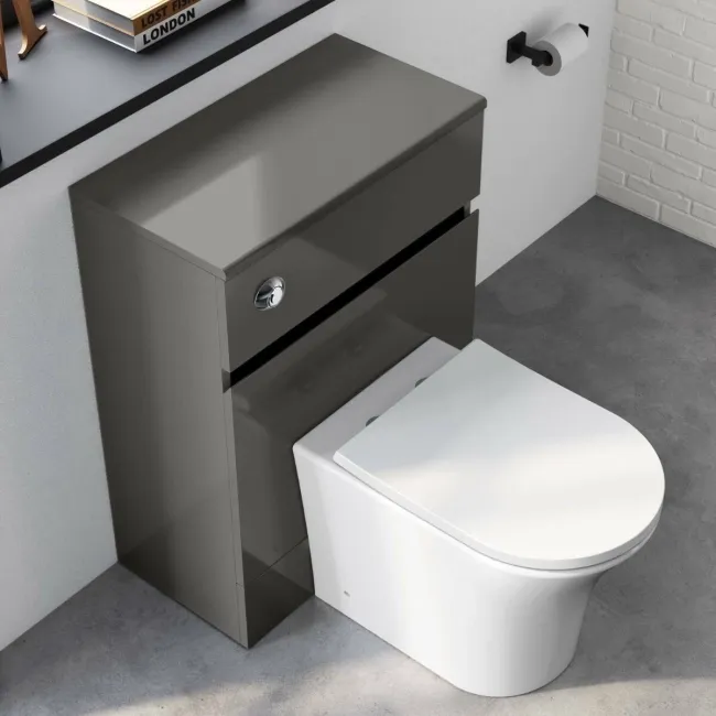 Foster Tungsten Grey Back To Wall Unit and Tucson Toilet