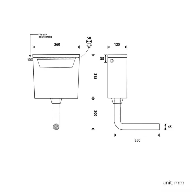 Milos Slate Grey Combination Vanity Basin and Houston Toilet 1300mm - Chrome Handles