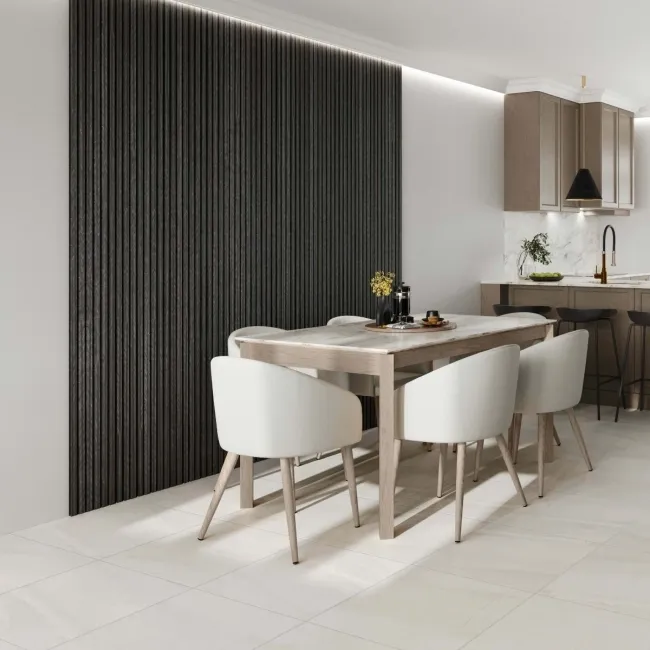 Trepanel® Chevron Noir Black Acoustic Wood Wall Panels