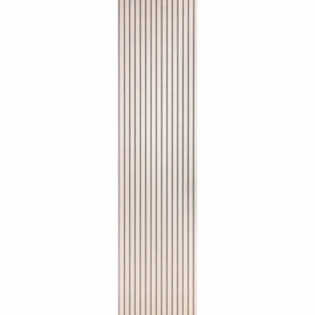 Trepanel® Light Oak on Antique White Felt Acoustic Wood Slat Panels