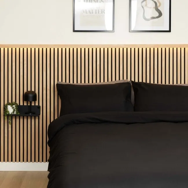 Trepanel® Oak Wood Acoustic Panel Top Trim with Lighting Option