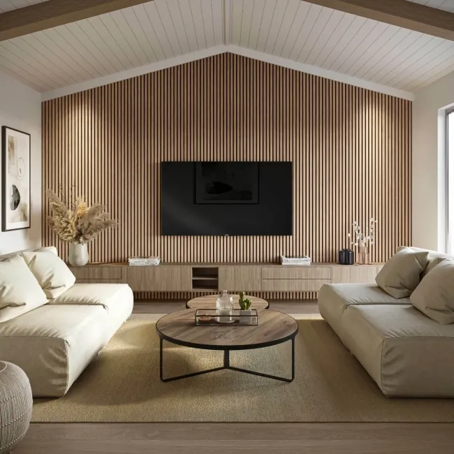 Trepanel XL® 3m Smoked Oak Acoustic Wood Standard Slat Panels