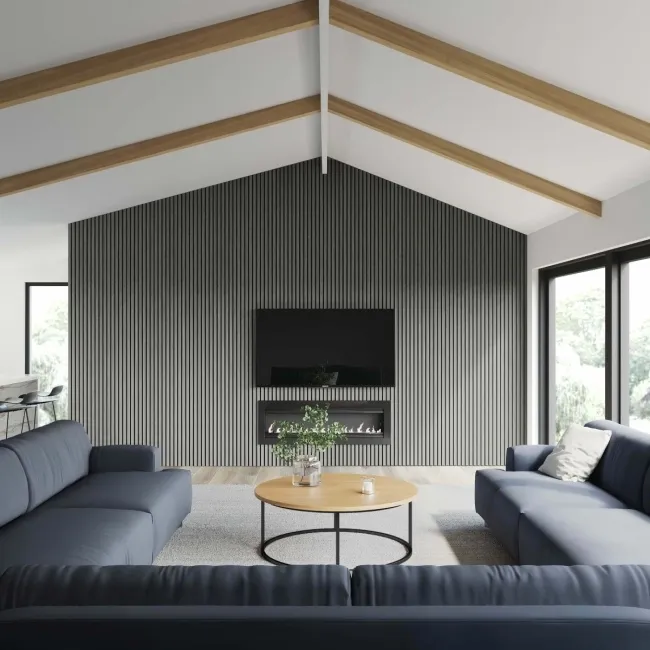 Trepanel XL® 3m Ash Grey Acoustic Wood Standard Slat Panels