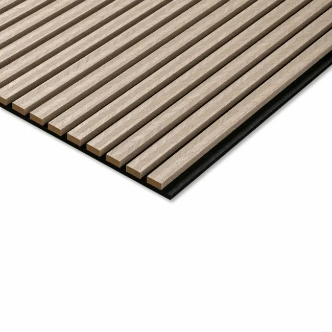 Trepanel® Chevron Hessian Beige Acoustic Wood Wall Panels