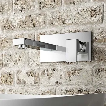 Lea Chrome Wall Mounted Basin Mixer Tap
