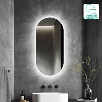 Emilee Oval Illuminated LED Mirror 1000x500mm
