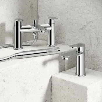 Anker Chrome Basin & Shower Bath Mixer Tap Set