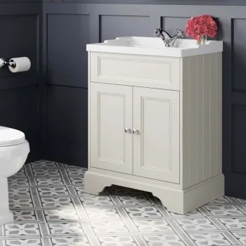 Lucia Chalk White Basin Vanity 630mm