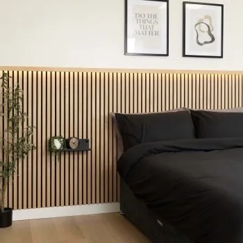 Trepanel® Oak Wood Acoustic Panel Top Trim with Lighting Option