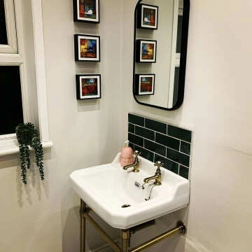 Olivia Black Framed Rectangular Bathroom Mirror 700x500mm