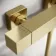 Cork Brushed Brass Square Thermostatic Bar Shower Set