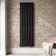 Faro Matt Black Single Flat Panel Vertical Radiator 1800x560mm