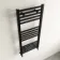 Naples Premium Matt Black Straight Heated Towel Rail 1000x450mm