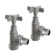 Stone Grey Angled Traditional Manual Radiator Valves (Pair) Standard 15mm