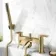 Severn Brushed Brass Basin & Shower Bath Mixer Tap Set