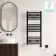 Naples Electric Premium Matt Black Straight Heated Towel Rail 1000x450mm