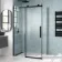 Oslo Matt Black Premium Easy Clean 8mm Sliding Shower Enclosure 1200x900mm