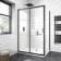 London Matt Black 6mm Sliding Shower Enclosure 1200x760mm