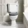 Hudson Traditional Close Coupled Toilet With Dove Grey Wooden Seat