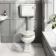 Hudson Traditional Low-Level Toilet With Chalk White Seat & Pedestal Basin - Double Tap Hole