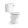 Hudson Traditional Close Coupled Toilet With Chalk White Seat & Pedestal Basin - Single Tap Hole