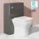 Bali Curved Tungsten Grey Slimline Back To Wall Unit and Atlanta Toilet