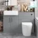 Harper Stone Grey Combination Vanity Basin and Boston Toilet 1200mm - Black Accents