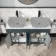 Bermuda Inky Blue Cabinet with Marble Top 1200mm - Excludes Counter Top Basins