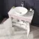 Bermuda Cashmere Pink Vanity with Marble Top & Oval Counter Top Basin 800mm
