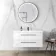 Elba Gloss White Wall Hung Basin Drawer Vanity 1000mm - Black Accents