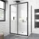 London Matt Black 6mm Sliding Shower Enclosure 1100x800mm