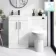Mersey Gloss White Combination Vanity Basin and Austin Toilet 1000mm - Black Accents