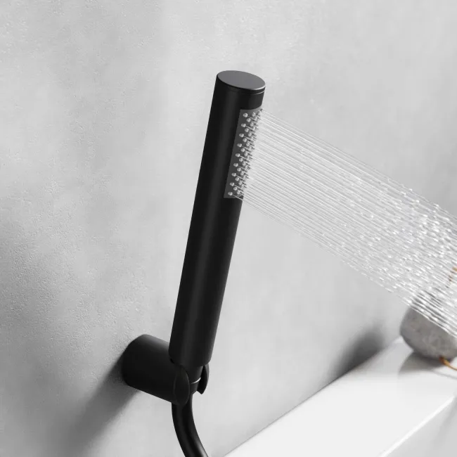 Avill Matt Black Bath Filler & Handheld Shower