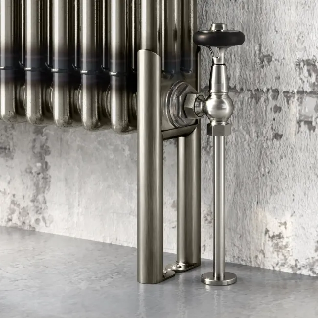 Athens Raw Metal Triple Column Horizontal Traditional Radiator 600x605mm